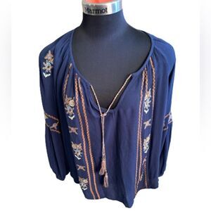 Axel Hazel Hobo Embroidered Top.